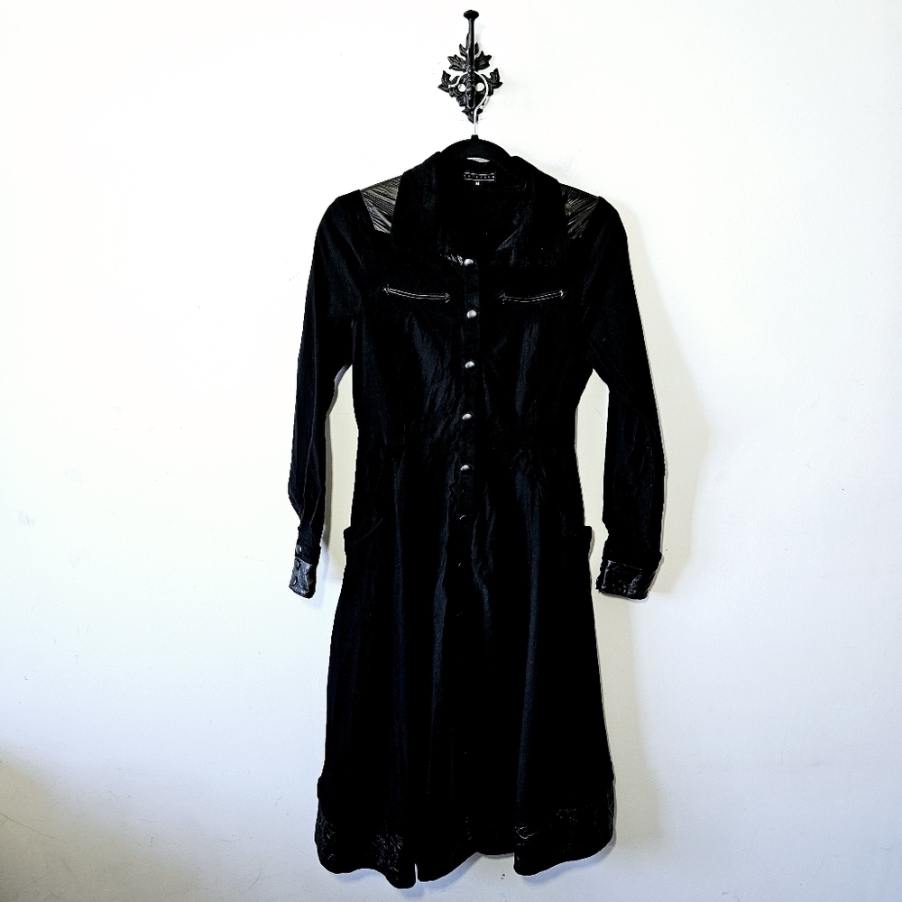 Katakomb Gothic Western Swing Dress Size M Long Sleeve